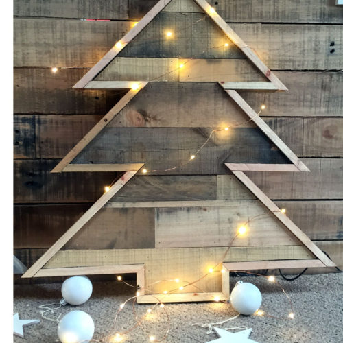 Vintage Pallet Christmas Tree Small
