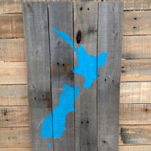 Blue NZ Map Artwork